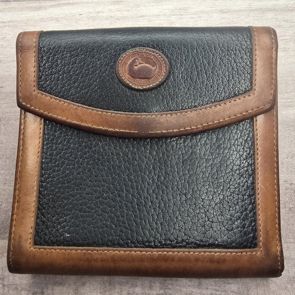 Vintage Leather Wallet - Black and Brown